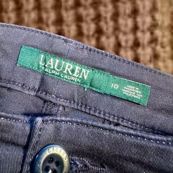 NWT Lauren Ralph Lauren Cotton-Blend Chino Pants in “Royal Navy” Size 10 - Picture 2 of 13